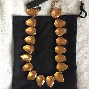 J. Crew Amber Teardrop Necklace NWT